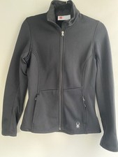 Womens Spyder Core Sweater Black Fleece  Jacket Lined Full Zip size Medium