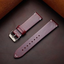 Quick Release Genuine Leather Watch Strap 18/19/20/22/24mm Oil-Wax Replacement