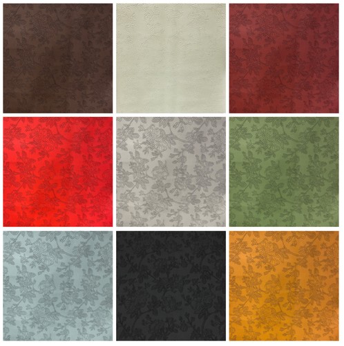Flower faux leather fabric - faux,