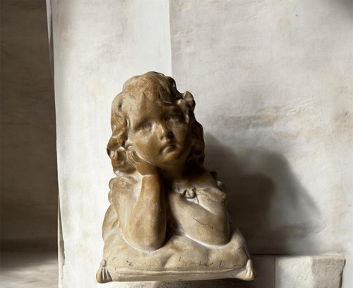 Vintage antique bust young - bust, of