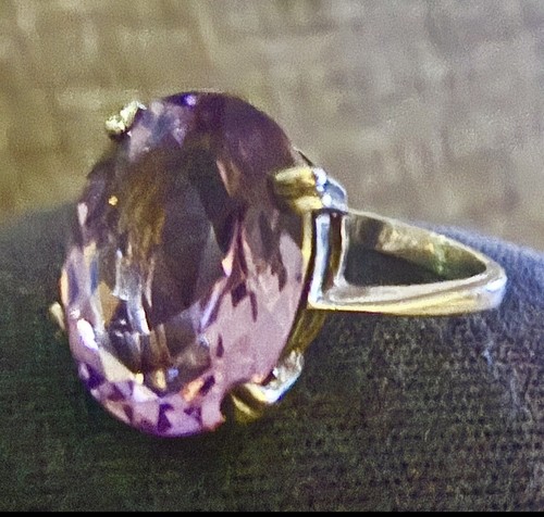 Amethyst sterling silver ring - ,