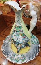 Brocca E Piatto In Porcellana Capodimonte SAAS Italy 