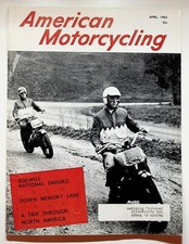 1963 April American Motorcycling Motorcycle Magazine Laconia Norton Electra