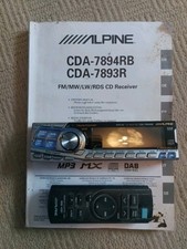 Alpine CDA 7894rb  CD player  with  box for  removable face and remote control