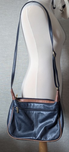 Gigi vintage dark navy - navy, tan