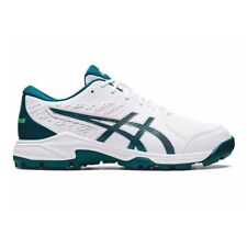 ASICS Cricket Shoes Trainers, Gel Peake 2, Rubber Sole Astro, White/Velvet Pine