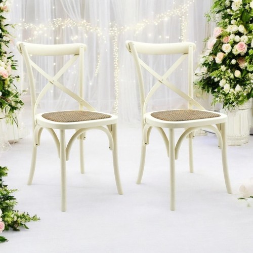Cream cross back dining - cream,