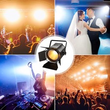 Par Light Dual Color COB 200W Spotlights w/Barn Door DJ Disco Stage Lighting DMX