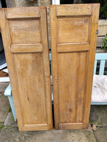 Vintage wooden window shutters