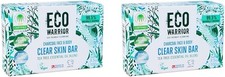 Eco Warrior Charcoal Clear Skin Soap Bar - Vegan, Cruelty 100 g (Pack of 2) 