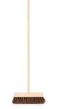 OUTDOOR BROOM GARDEN YARD BRUSH SWEEPING WITH STIFF BRISTLE & WOODEN HANDLE