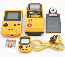 Nintendo Gameboy Color GB Pocket Printer Pikachu Camera Cable Yellow Set Japan