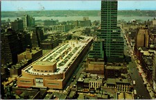 NY New York City Parking Galore Port Authority Bus Terminal Vintage Postcard A8