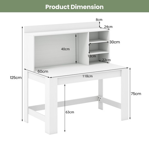 Modern white laptop desk - white,