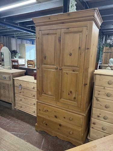 Solid pine wardrobe - solid,