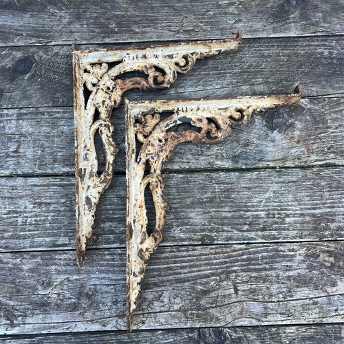 Pair victorian antique - pair, cast