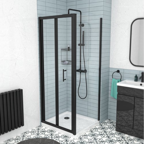 Nes home black - black, bi-fold