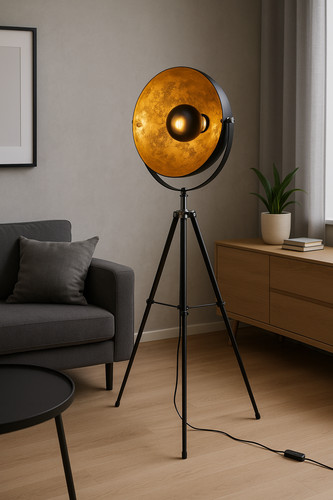Industrial tripod floor lamp - floor,