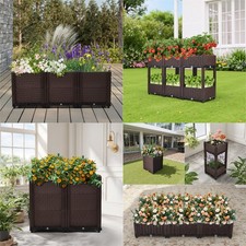 Rattan Garden Flower Raised