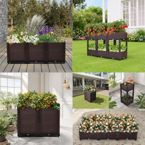 Rattan garden flower raised - garden,