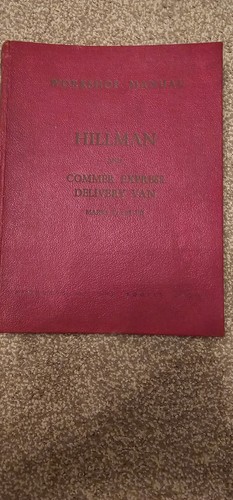 Workshop manual for hillman - manual,