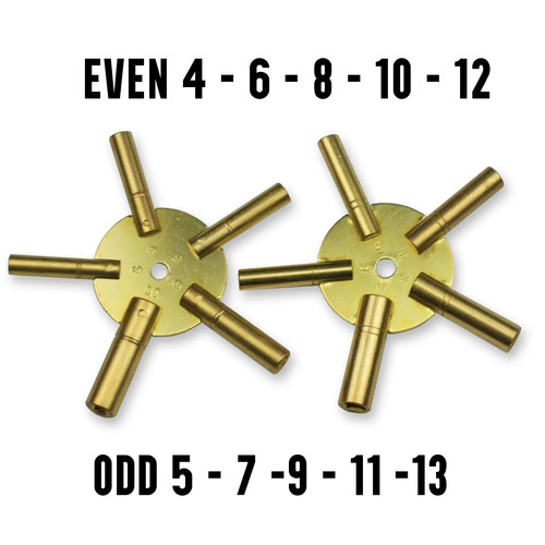 Clock winding keys - keys, brass