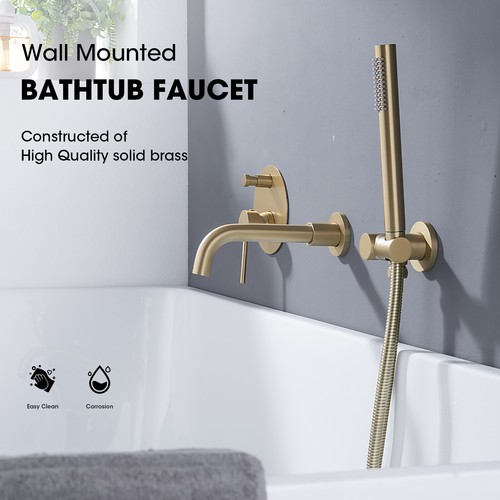 Brushed brass bath - brass, tap