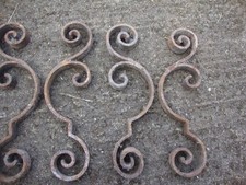 Antique set 4 of wrought iron