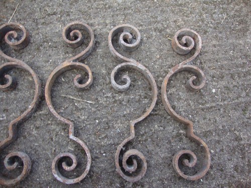 Antique set wrought - of, iron