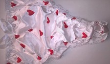 Sexy White Satin Love Heart