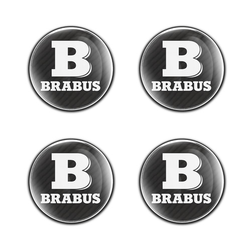 Brabus logo stickers - brabus, 4pcs