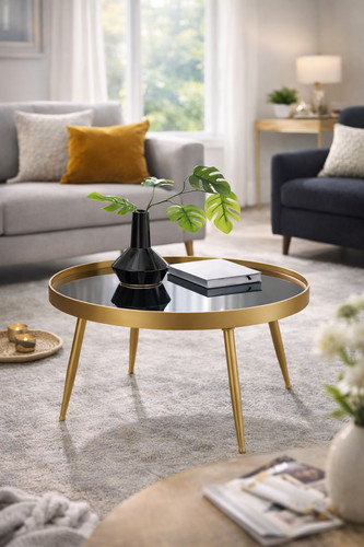 Klarna round mirrored coffee - klarna,