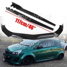 For Vauxhall Corsa Front Bumper Lip Splitter Spoiler Kit + 46'' Side Skirts