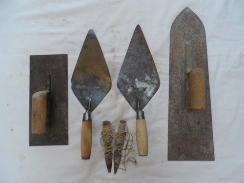 Vintage bricklaying trowels - vintage,