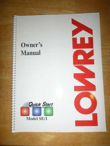 Genuine lowrey organ owner - lowrey,