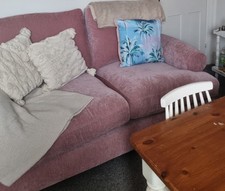 Pink Velvet Sofa From DFS