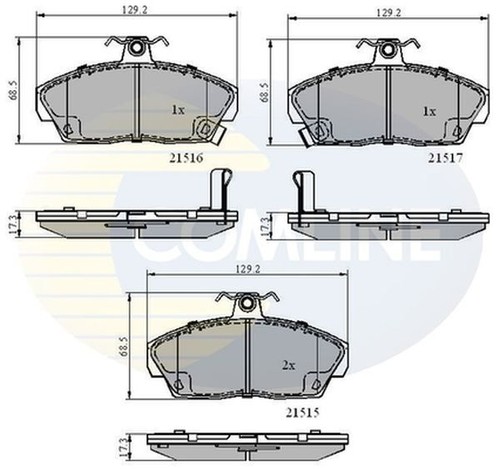 Front brake pads for - front, 200