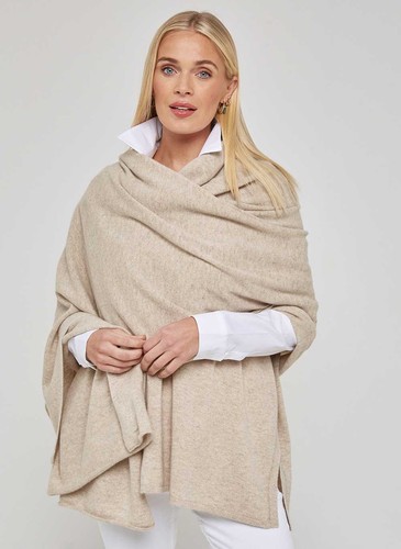 Cashmere cream scarf thick - cream,