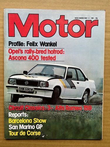 Opel ascona 400 motor magazine - ascona,