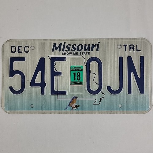 Missouri license plate trailer - plate,