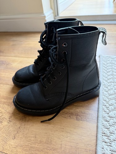 Solovair black combat boots