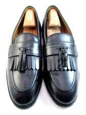 Allen Edmonds "RANDOLPH" Leather Kiltie Penny Loafers 9.5 D BLACK (475N)