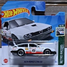 Hot Wheels 2023 HW RETRO RACERS #185 Alfa Romeo GTV6 3.0 Coupe #6 White Diecast