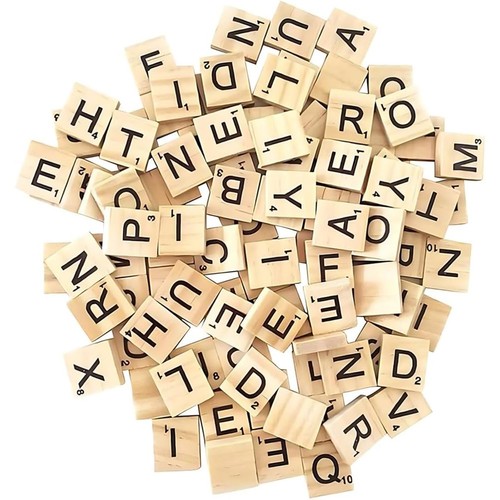 Wooden scrabble tiles - scrabble,