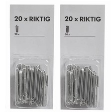 2 Pack (40pcs) IKEA RIKTIG Curtain Hooks for Curtain Rods and Tracks
