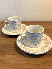 2 Espresso cups & saucers 50's