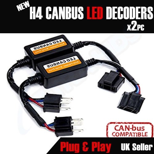 2pcs led headlight canbus - h4,