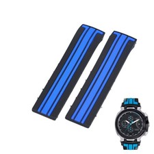 21mm Black Rubber Strap For