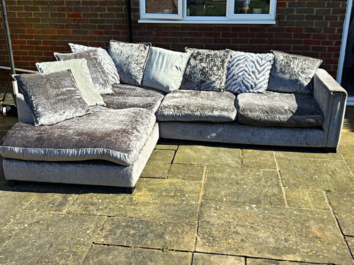 Dfs grey corner sofa with - sofa,