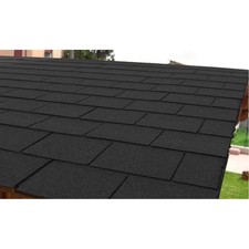 3-Tab Black Asphalt Shingle Tiles 18pcs Self Adhesive Felt Roofing Shingles Roof